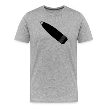 Grenade - Men's Premium Organic T-Shirt - heather grey - Front - Damien (186cm)