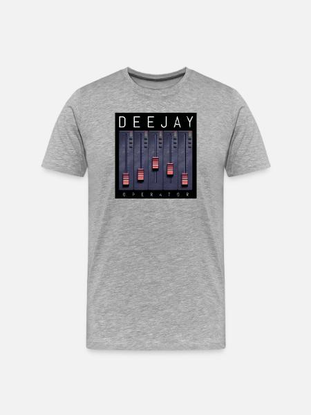 Deejay Operator Fader Design - Men's Premium Organic T-Shirt - heather grey