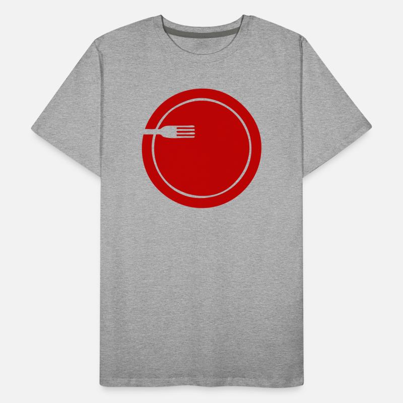 Plaque avec fourche simplifiée | Graphique vectoriel T-shirt bio Premium Homme