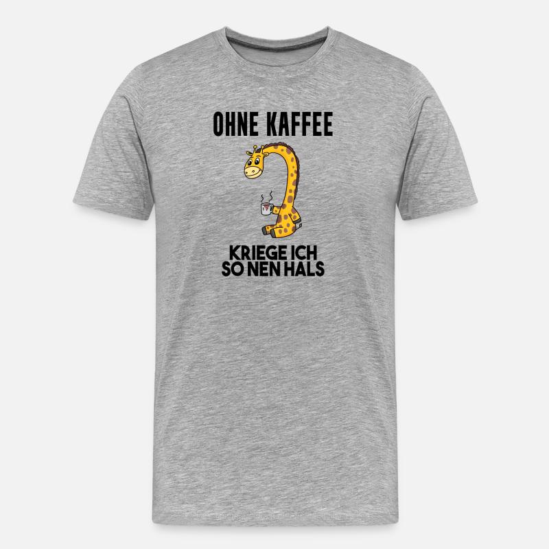 Kaffee Spruch lustig - Männer Premium Bio T-Shirt - Grau meliert