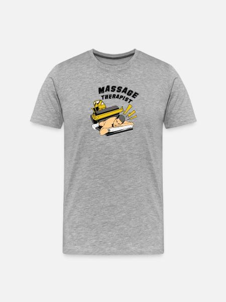 Massage Therapeut - Männer Premium Bio T-Shirt - Grau meliert