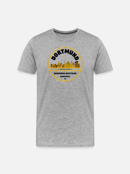 Golden City Skyline Skyline - Men's Premium Organic T-Shirt - heather grey