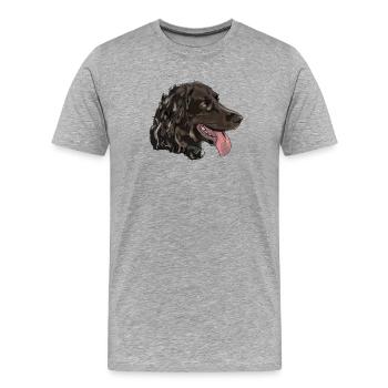 Quaildog - T-shirt bio Premium Homme - gris chiné - Devant - Damien (186cm)