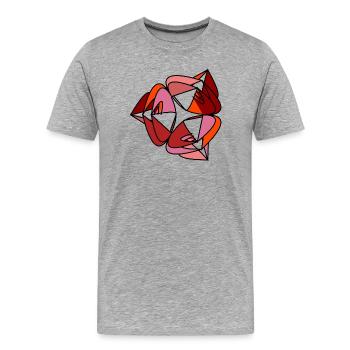 Toasting marshmallows - Men's Premium Organic T-Shirt - heather grey - Front - Damien (186cm)