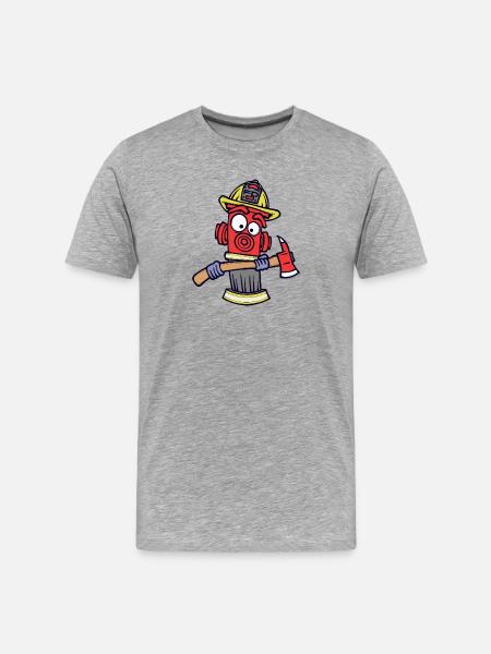 Extincteurs Pompiers Protection incendie Pompier - T-shirt bio Premium Homme - gris chiné