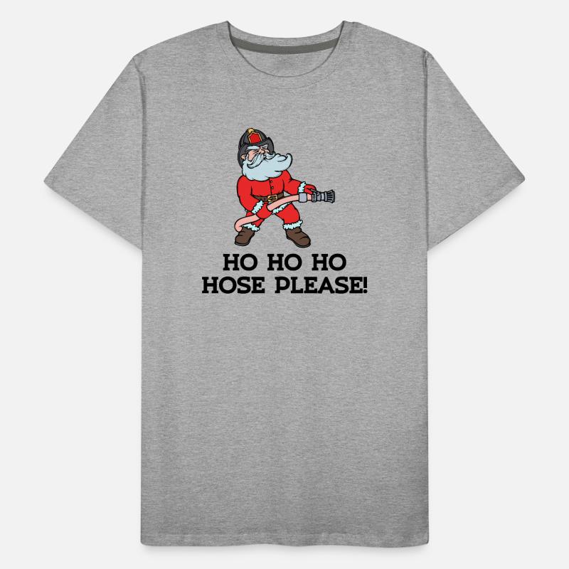 Déclaration des pompiers professionnels Brigade de pompiers volontaires T-shirt bio Premium Homme