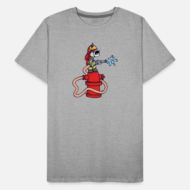 Firefighter Fire Hose Fire Brigade Fire Men's Premium Organic T-Shirt