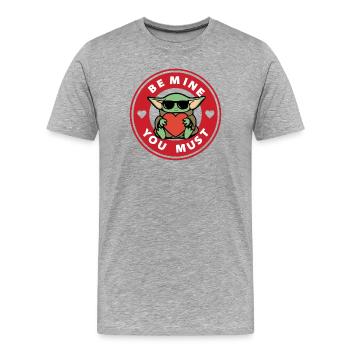be mine you must - T-shirt bio Premium Homme - gris chiné - Devant - Damien (186cm)