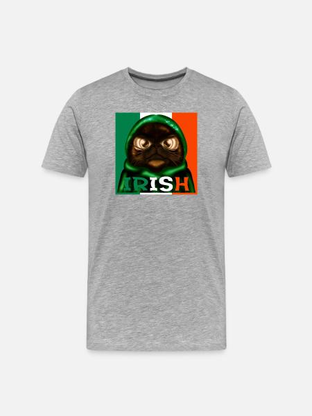 IRISH CAT IRELAND - Men's Premium Organic T-Shirt - heather grey