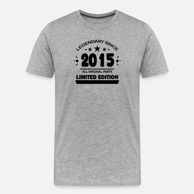 2015 - Männer Premium Bio T-Shirt - Grau meliert