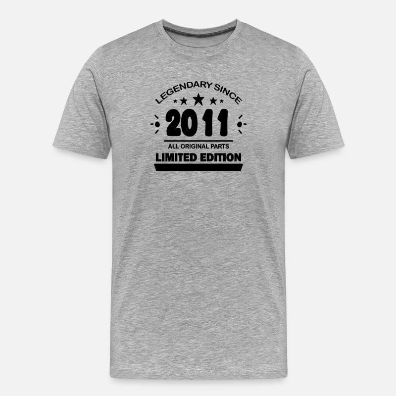 2011 - Männer Premium Bio T-Shirt - Grau meliert