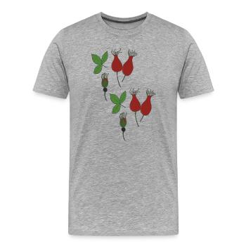 Style églantier - T-shirt bio Premium Homme - gris chiné - Devant - Damien (186cm)