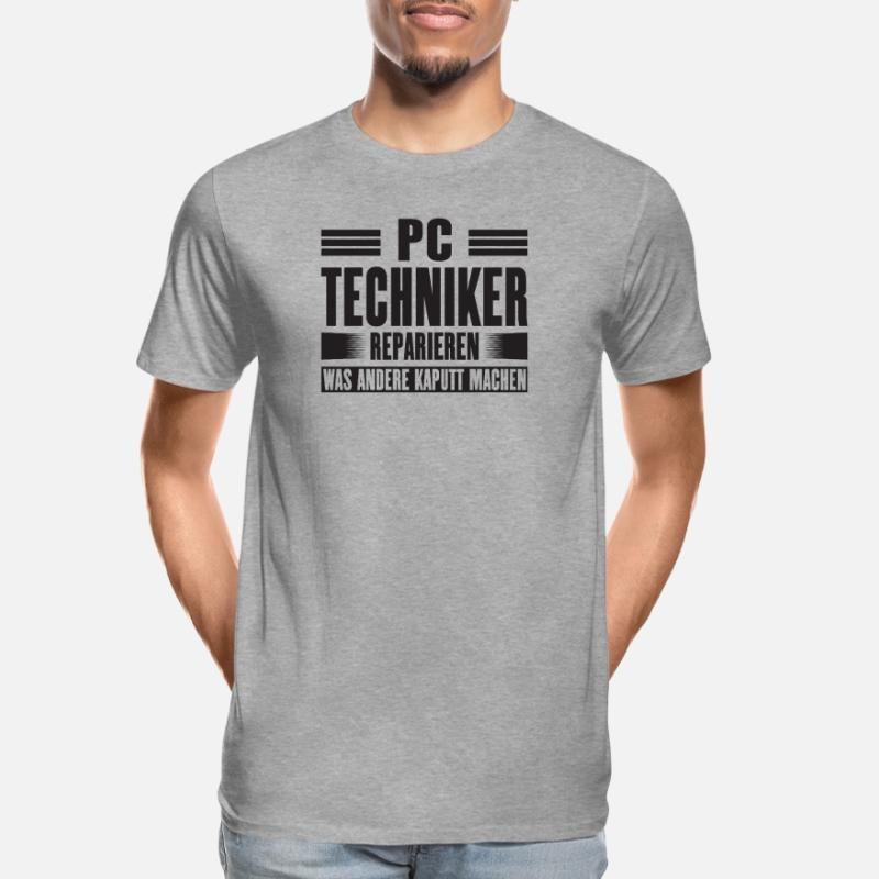 Service Technician Support Solution Devis Service PC T-shirt bio Premium Homme
