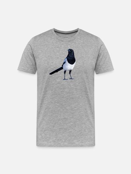 Pica pica - Men's Premium Organic T-Shirt - heather grey