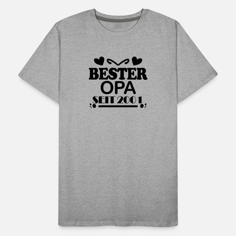 Bester Opa seit 2001 Männer Premium Bio T-Shirt