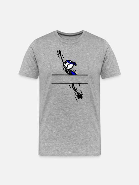 Fast flying hero with cape - Men's Premium Organic T-Shirt - heather grey