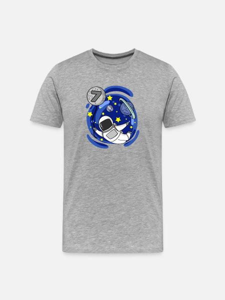 7 Years Birthday Boy Gift - Men's Premium Organic T-Shirt - heather grey