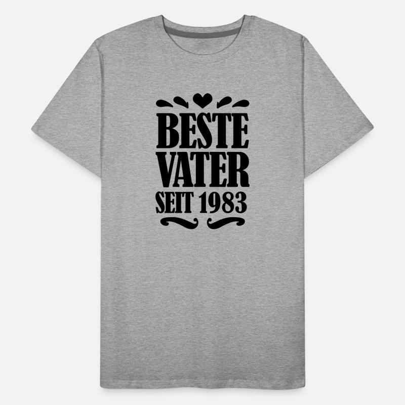 Bester Vater seit 1983 Männer Premium Bio T-Shirt
