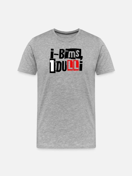 i-Bims, 1 Dulli - Männer Premium Bio T-Shirt - Grau meliert