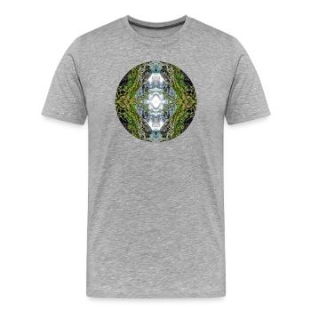 Nature Mandala Nouvelle-Zélande - T-shirt bio Premium Homme - gris chiné - Devant - Damien (186cm)