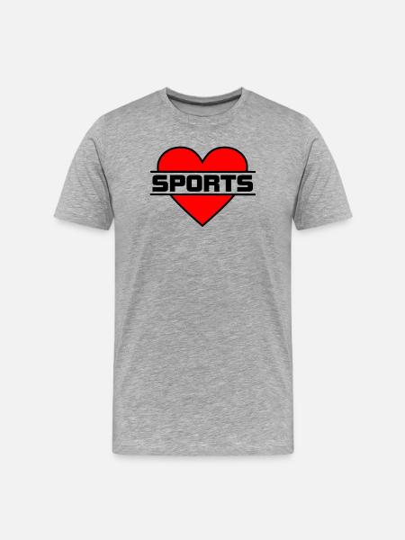 Liebe dich Herz 032 - Männer Premium Bio T-Shirt - Grau meliert