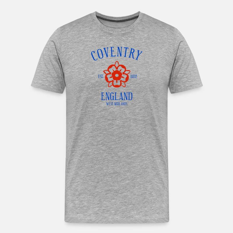 COVENTRY England - Männer Premium Bio T-Shirt - Grau meliert