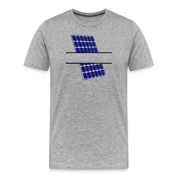 Solar panel for generating energy - Men's Premium Organic T-Shirt - heather grey - Front - Damien (186cm)