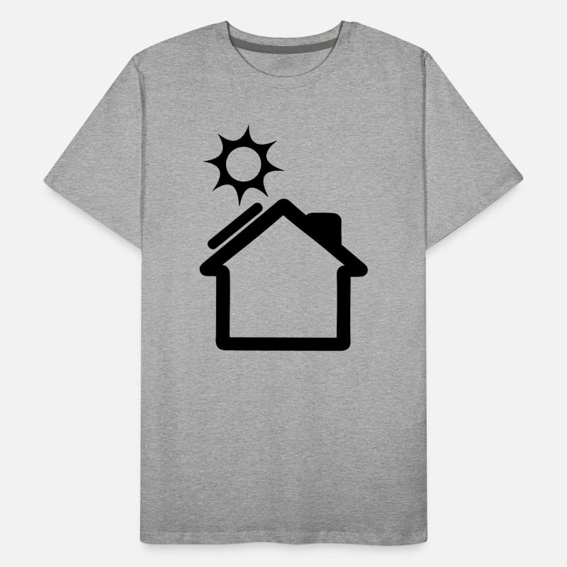 Solar panel on house logo Men's Premium Organic T-Shirt