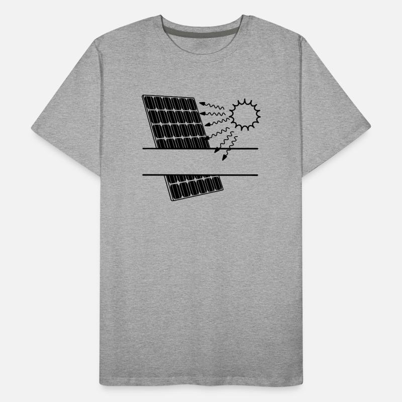 Solar panel with Solar radiation and sun Men's Premium Organic T-Shirt