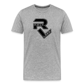Gagnant téméraire Gagnant téméraire Premier - T-shirt bio Premium Homme - gris chiné - Devant - Damien (186cm)