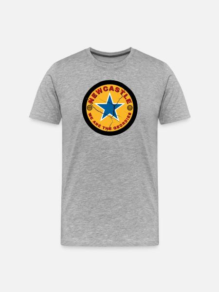 Blue Star Crack - Men's Premium Organic T-Shirt - heather grey