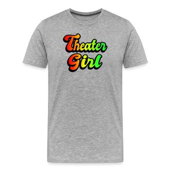 Theatre Girl Rainbow - T-shirt bio Premium Homme - gris chiné - Devant - Damien (186cm)