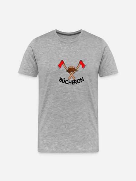 Bûcheron - T-shirt bio Premium Homme - gris chiné