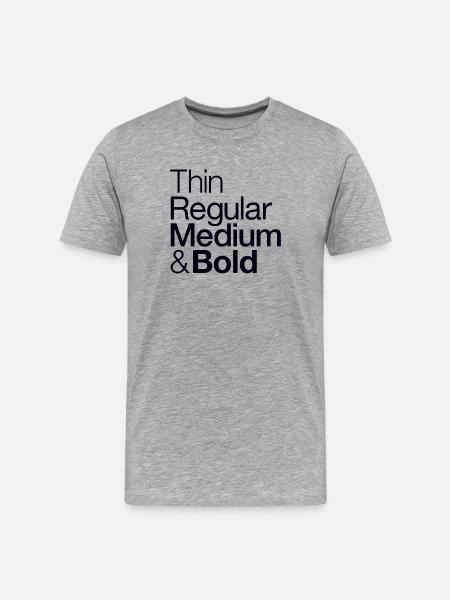 Typographe - Typographie - Design - T-shirt bio Premium Homme - gris chiné