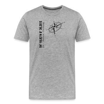 St Peter-Ording - Männer Premium Bio T-Shirt - Grau meliert - Vorne - Damien (186cm)