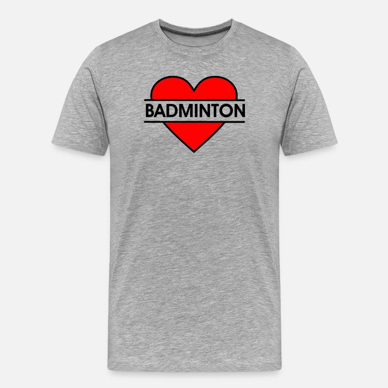 Badminton 35 - Männer Premium Bio T-Shirt - Grau meliert