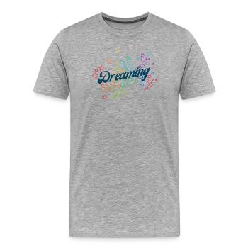 Dreaming - Men's Premium Organic T-Shirt - heather grey - Front - Damien (186cm)