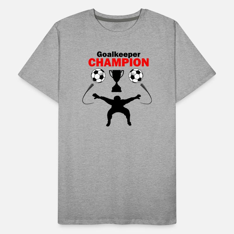Torwart oder Torwart Schattenfigur Champion Männer Premium Bio T-Shirt