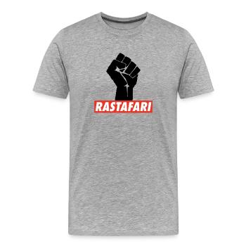Rastafari Rasta Power Reggae United Rasta Roots - Männer Premium Bio T-Shirt - Grau meliert - Vorne - Damien (186cm)