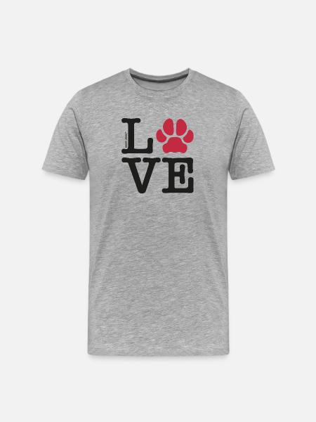 LOVE - Men's Premium Organic T-Shirt - heather grey