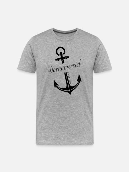 Dornumersiel - Männer Premium Bio T-Shirt - Grau meliert
