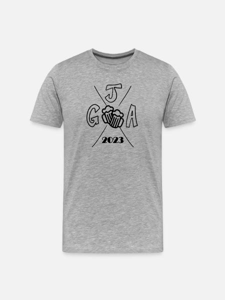 2023 Junggesellenabschied Bier - Männer Premium Bio T-Shirt - Grau meliert