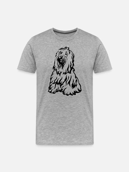 Tibetan Terrier - Men's Premium Organic T-Shirt - heather grey