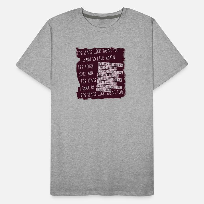 Learn to Live Again Banner Men's Premium Organic T-Shirt