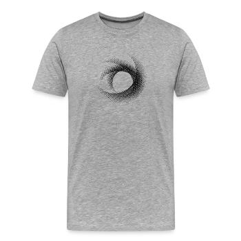 Kreiskunst gepunktet - Männer Premium Bio T-Shirt - Grau meliert - Vorne - Damien (186cm)