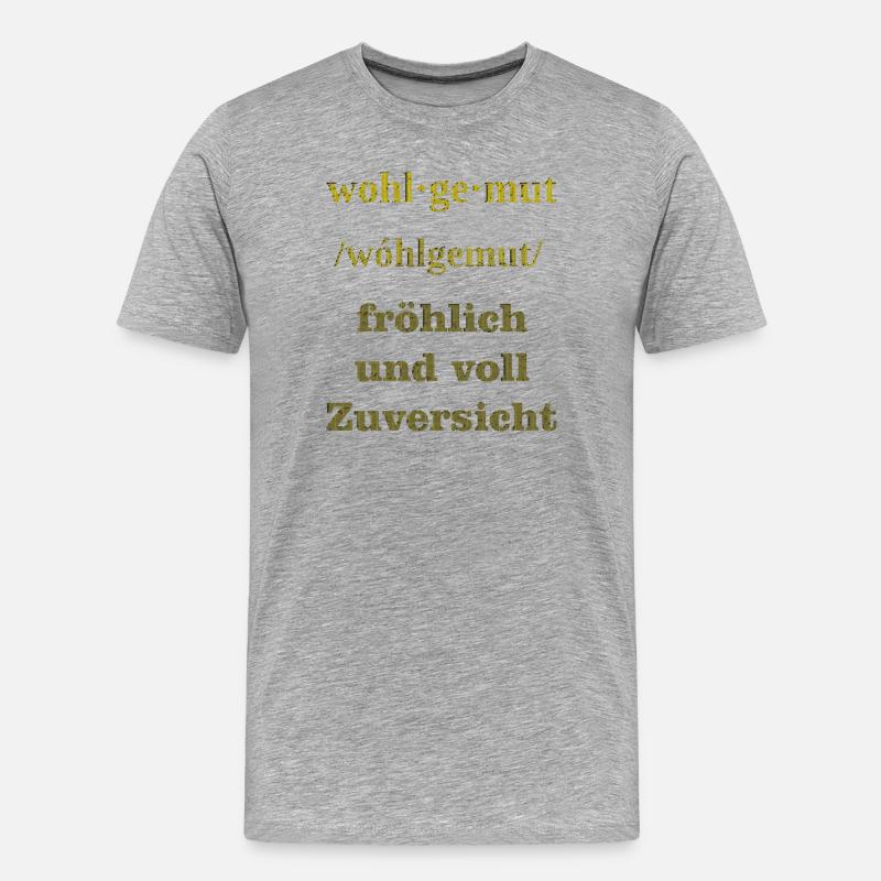 wohlgemut - Männer Premium Bio T-Shirt - Grau meliert