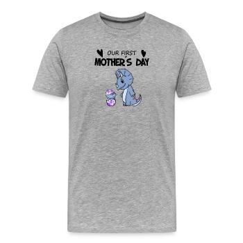 Mother's Day - First Mother's Day - Mother Daughter - Men's Premium Organic T-Shirt - heather grey - Front - Damien (186cm)