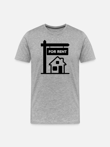Transparent signboard for rent - Men's Premium Organic T-Shirt - heather grey