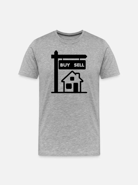 Buy sale logo broker - Men's Premium Organic T-Shirt - heather grey