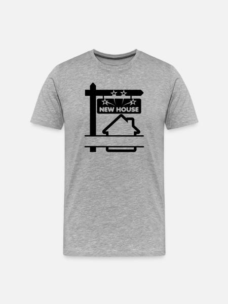 Real estate agent new house - Men's Premium Organic T-Shirt - heather grey